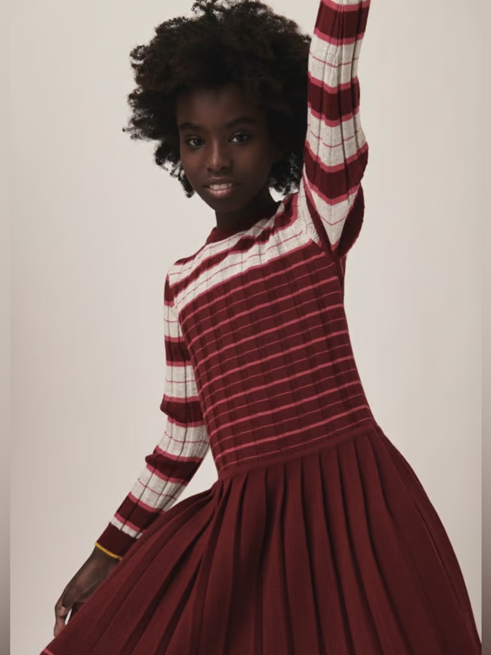 Marni Girls' Burgundy and White Dress Sz 12